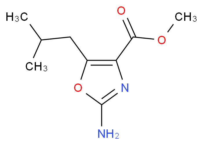 Methyl 2-amino-5-isobutyloxazole-4-carboxylate_分子结构_CAS_1072944-88-7)