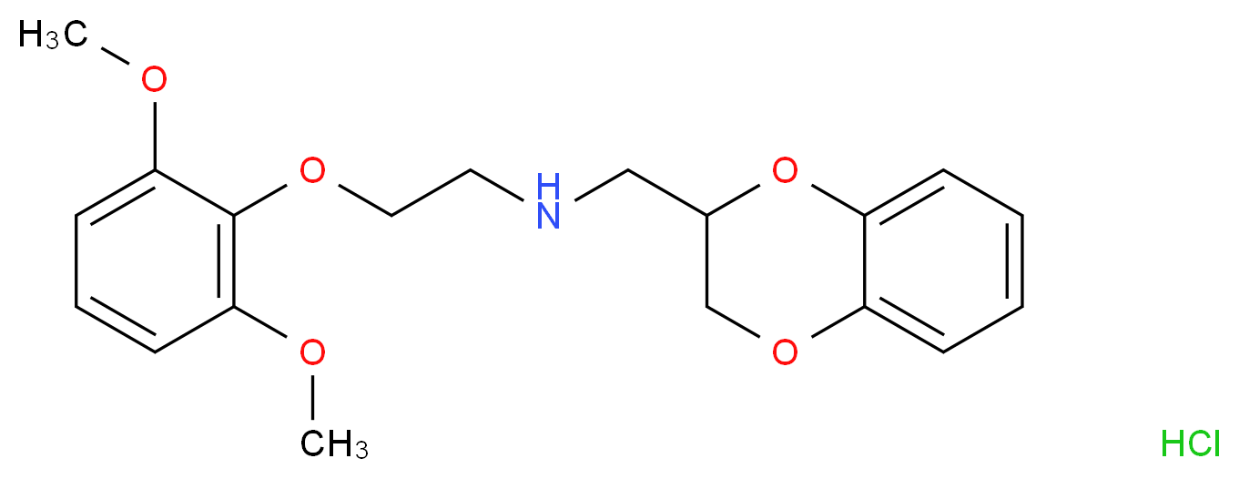 (2,3-dihydro-1,4-benzodioxin-2-ylmethyl)[2-(2,6-dimethoxyphenoxy)ethyl]amine hydrochloride_分子结构_CAS_2170-58-3