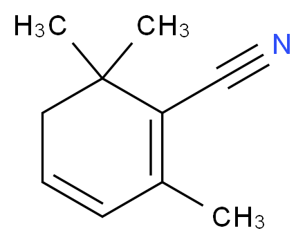 2,6,6-trimethylcyclohexa-1,3-diene-1-carbonitrile_分子结构_CAS_72152-84-2