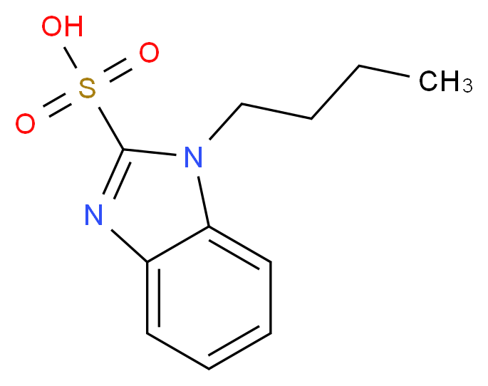 1-Butyl-1H-benzoimidazole-2-sulfonic acid_分子结构_CAS_300707-13-5)