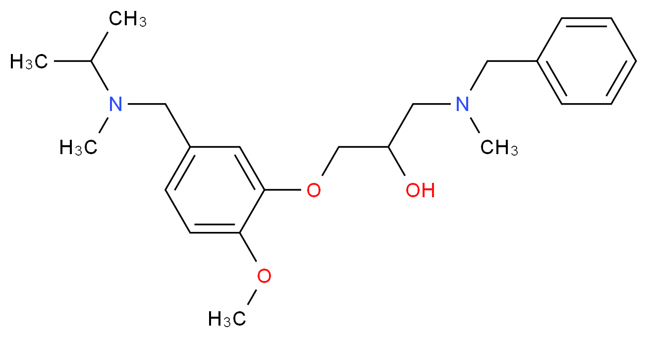 1-[benzyl(methyl)amino]-3-(5-{[isopropyl(methyl)amino]methyl}-2-methoxyphenoxy)-2-propanol_分子结构_CAS_)