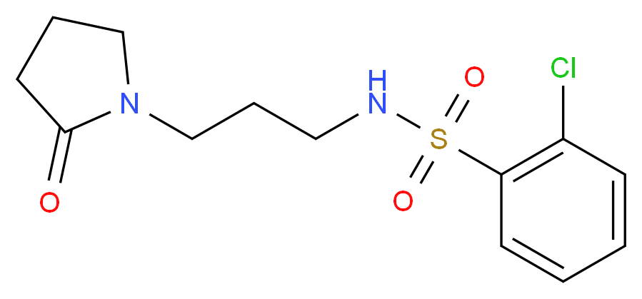 2-chloro-N-[3-(2-oxo-1-pyrrolidinyl)propyl]benzenesulfonamide_分子结构_CAS_)