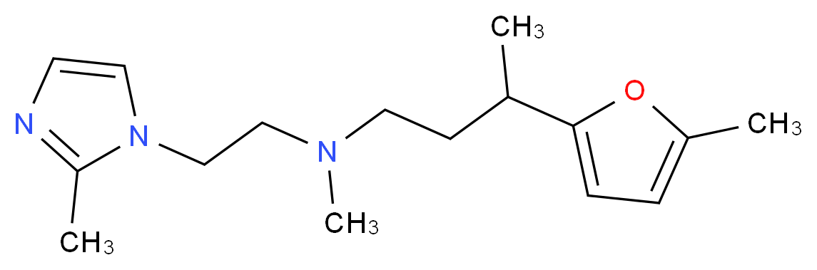 N-methyl-3-(5-methyl-2-furyl)-N-[2-(2-methyl-1H-imidazol-1-yl)ethyl]butan-1-amine_分子结构_CAS_)