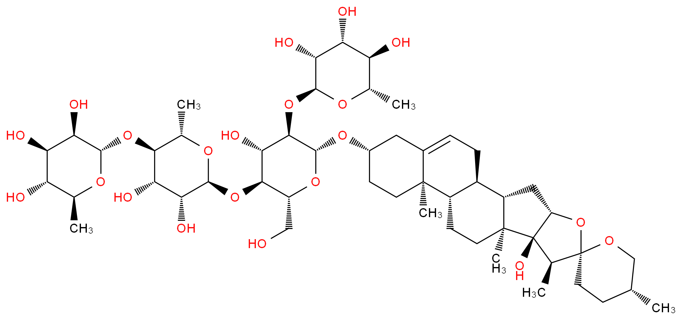 Chonglou Saponin VII_分子结构_CAS_68124-04-9)