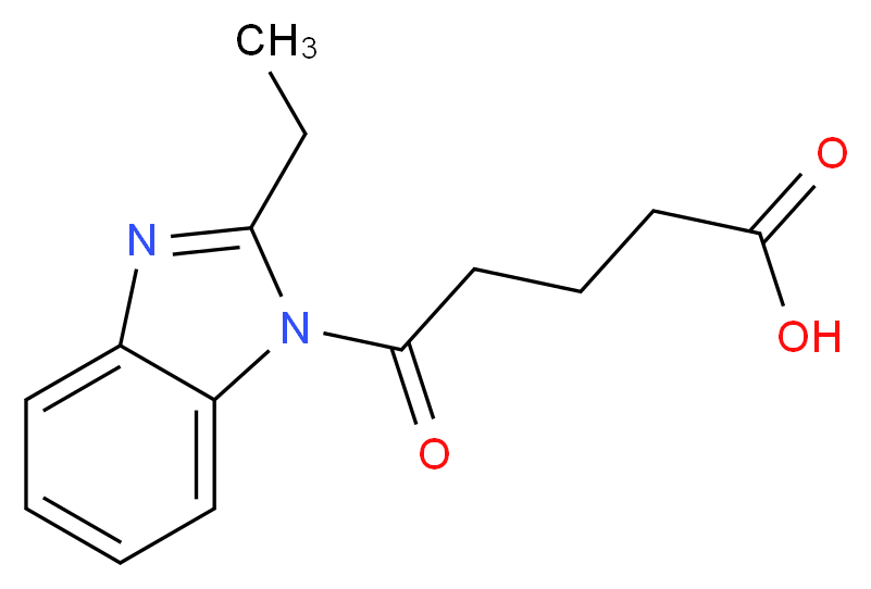 5-(2-Ethyl-benzoimidazol-1-yl)-5-oxo-pentanoic acid_分子结构_CAS_380491-73-6)