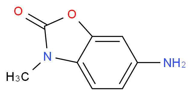 6-amino-3-methyl-2,3-dihydro-1,3-benzoxazol-2-one_分子结构_CAS_99584-10-8