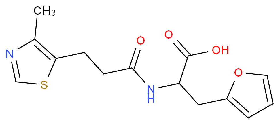 3-(2-furyl)-N-[3-(4-methyl-1,3-thiazol-5-yl)propanoyl]alanine_分子结构_CAS_)