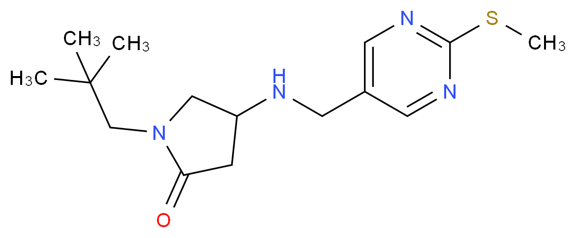 1-(2,2-dimethylpropyl)-4-({[2-(methylthio)-5-pyrimidinyl]methyl}amino)-2-pyrrolidinone_分子结构_CAS_)