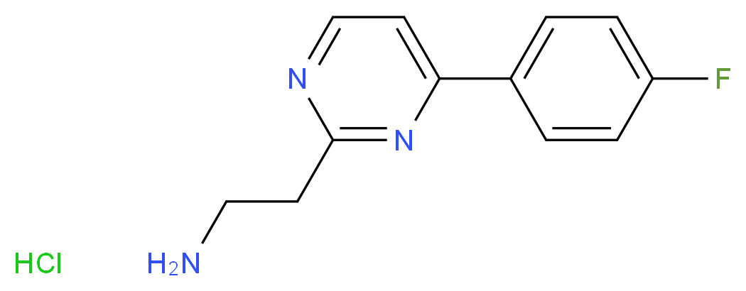 2-[4-(4-fluorophenyl)pyrimidin-2-yl]ethan-1-amine hydrochloride_分子结构_CAS_1196154-57-0