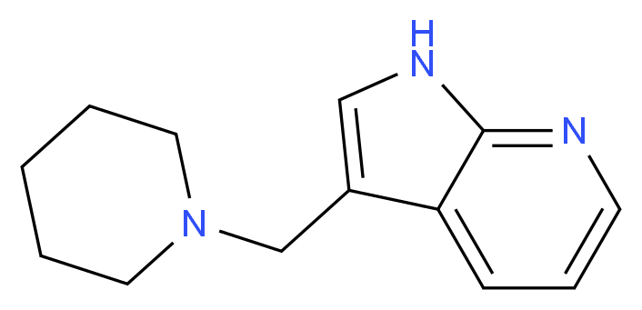 1-{1H-Pyrrolo[2,3-b]pyridin-3-ylmethyl}piperidine_分子结构_CAS_23616-64-0)