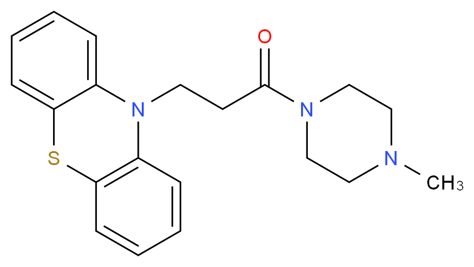 1-(4-methylpiperazin-1-yl)-3-(10H-phenothiazin-10-yl)propan-1-one_分子结构_CAS_91508-47-3