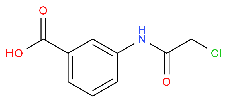 3-(2-chloroacetamido)benzoic acid_分子结构_CAS_28547-08-2