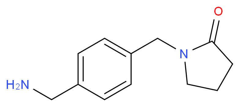 1-{[4-(aminomethyl)phenyl]methyl}pyrrolidin-2-one_分子结构_CAS_953752-30-2