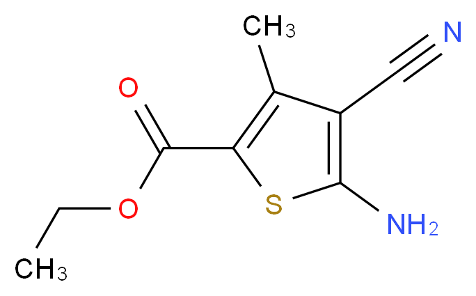 ethyl 5-amino-4-cyano-3-methylthiophene-2-carboxylate_分子结构_CAS_23903-46-0)