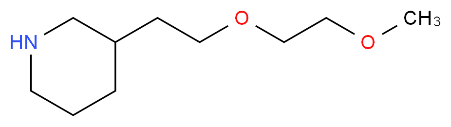 3-[2-(2-Methoxyethoxy)ethyl]piperidine_分子结构_CAS_)