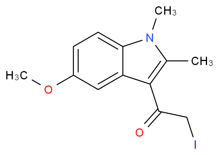2-Iodo-1-(5-methoxy-1,2-dimethyl-1H-indol-3-yl)-ethanone_分子结构_CAS_)
