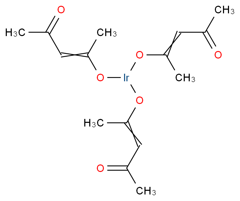 4-({bis[(4-oxopent-2-en-2-yl)oxy]iridio}oxy)pent-3-en-2-one_分子结构_CAS_15635-87-7