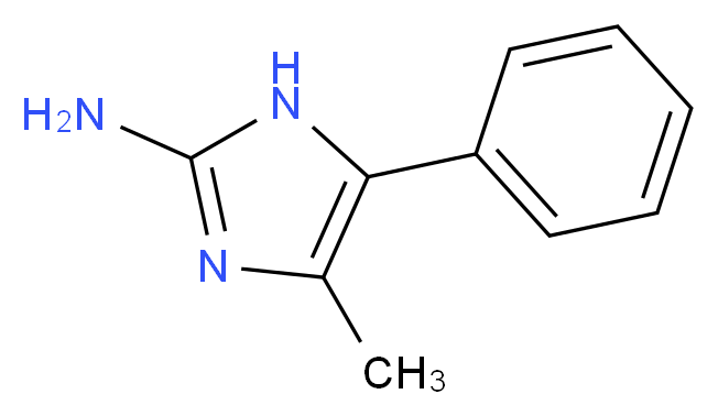 4-methyl-5-phenyl-1H-imidazol-2-amine_分子结构_CAS_6646-80-6