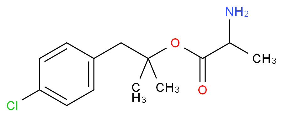 1-(4-chlorophenyl)-2-methylpropan-2-yl 2-aminopropanoate_分子结构_CAS_60719-82-6