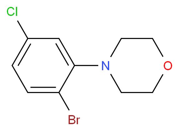 4-(2-bromo-5-chlorophenyl)morpholine_分子结构_CAS_1257665-20-5