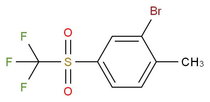 2-Bromo-1-methyl-4-((trifluoromethyl)sulfonyl)benzene_分子结构_CAS_1133116-35-4)