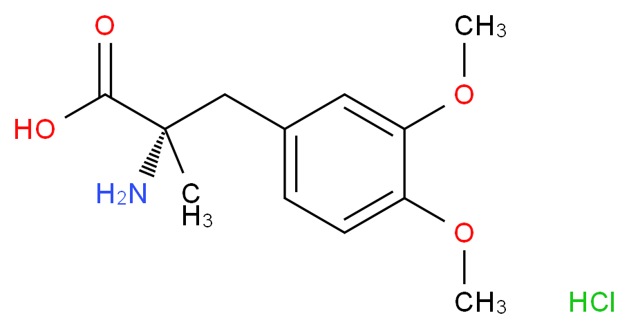 (2S)-2-amino-3-(3,4-dimethoxyphenyl)-2-methylpropanoic acid hydrochloride_分子结构_CAS_5486-79-3