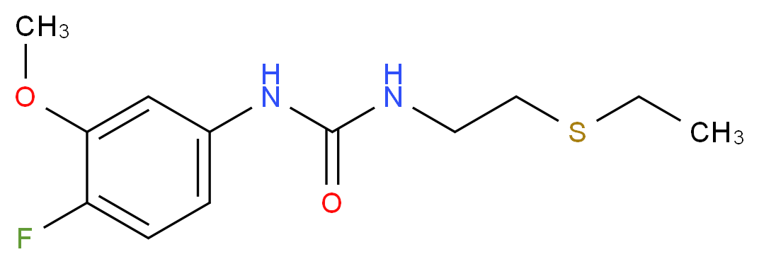 N-[2-(ethylthio)ethyl]-N'-(4-fluoro-3-methoxyphenyl)urea_分子结构_CAS_)