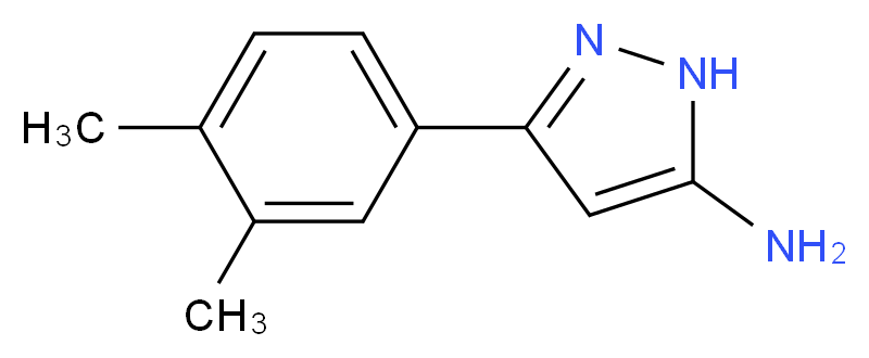 5-(3,4-Dimethyl-phenyl)-2H-pyrazol-3-ylamine_分子结构_CAS_)