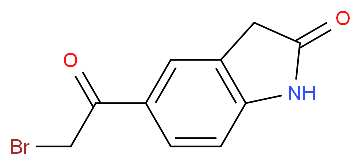 5-(2-bromoacetyl)-2,3-dihydro-1H-indol-2-one_分子结构_CAS_105316-98-1