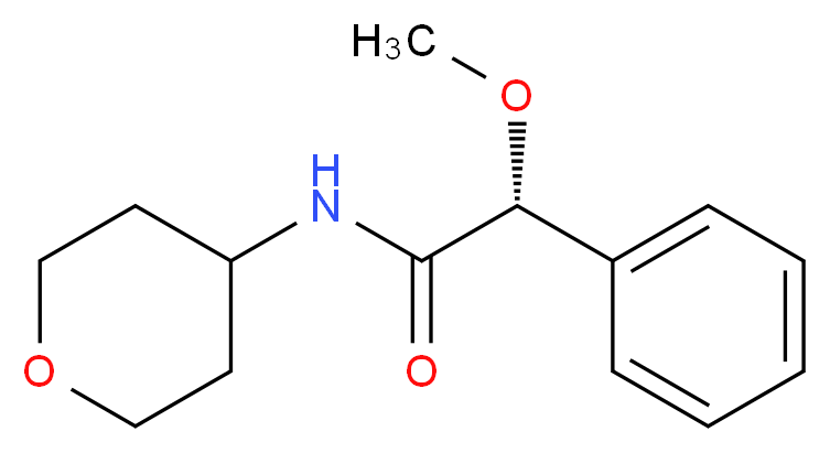 (2R)-2-methoxy-2-phenyl-N-(tetrahydro-2H-pyran-4-yl)acetamide_分子结构_CAS_)