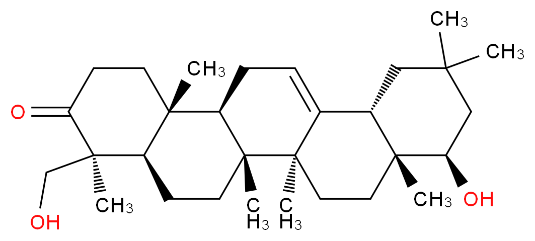 (4S,4aR,6aR,6bS,8aR,9R,12aS,14aR,14bR)-9-hydroxy-4-(hydroxymethyl)-4,6a,6b,8a,11,11,14b-heptamethyl-1,2,3,4,4a,5,6,6a,6b,7,8,8a,9,10,11,12,12a,14,14a,14b-icosahydropicen-3-one_分子结构_CAS_188970-21-0