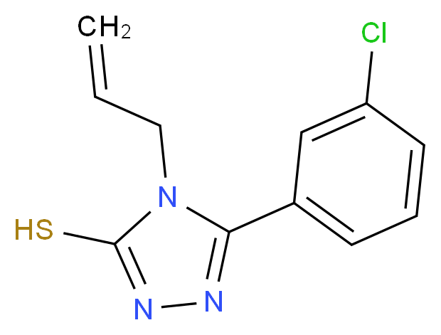 5-(3-chlorophenyl)-4-(prop-2-en-1-yl)-4H-1,2,4-triazole-3-thiol_分子结构_CAS_92286-36-7
