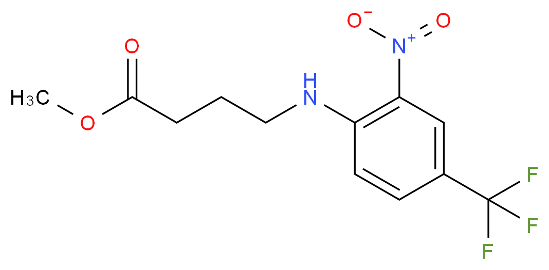 methyl 4-[2-nitro-4-(trifluoromethyl)anilino]butanoate_分子结构_CAS_339101-25-6)