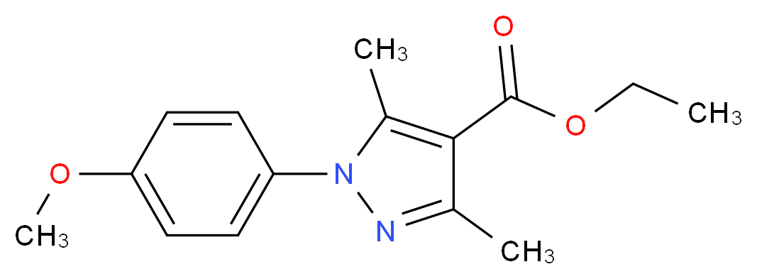 1-(4-Methoxyphenyl)-3,5-Dimethyl-1h-Pyrazole-4-Carboxylic Acid Ethyl Ester_分子结构_CAS_)