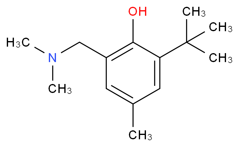 2-tert-butyl-6-[(dimethylamino)methyl]-4-methylphenol_分子结构_CAS_4142-59-0