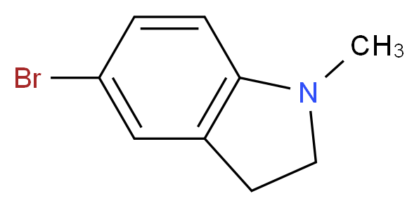5-bromo-1-methyl-2,3-dihydro-1H-indole_分子结构_CAS_99848-78-9