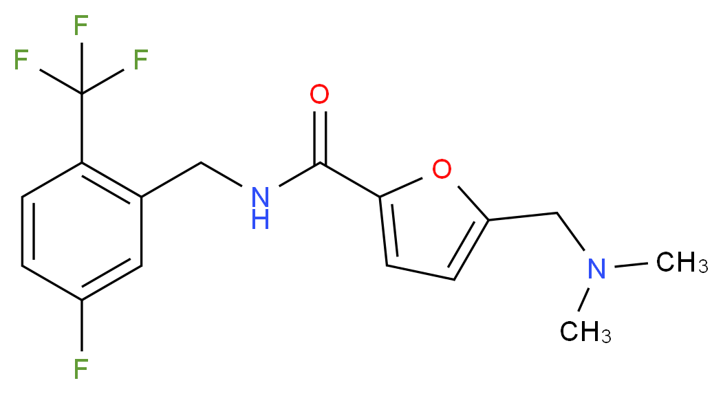 5-[(dimethylamino)methyl]-N-[5-fluoro-2-(trifluoromethyl)benzyl]-2-furamide_分子结构_CAS_)