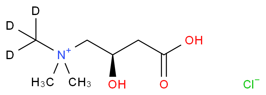 [(2R)-3-carboxy-2-hydroxypropyl](<sup>2</sup>H<sub>3</sub>)methyldimethylazanium chloride_分子结构_CAS_350818-62-1