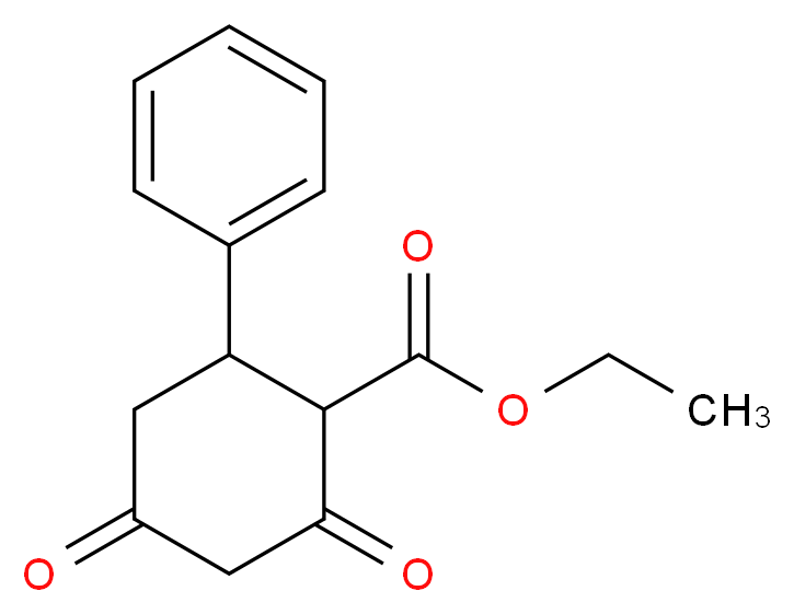 ethyl 2,4-dioxo-6-phenylcyclohexane-1-carboxylate_分子结构_CAS_56540-06-8