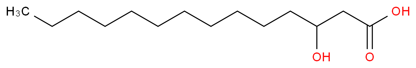 DL-β-Hydroxymyristic acid_分子结构_CAS_3422-31-9)