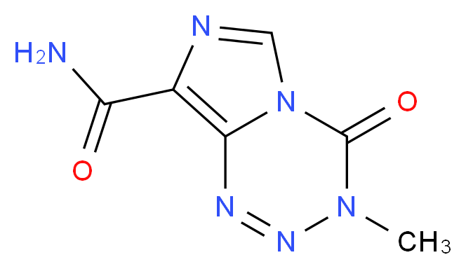 3-Methyl-4-oxo-3,4-dihydroimidazo-[5,1-d][1,2,3,5]tetrazine-8-carboxamide_分子结构_CAS_85622-93-1)