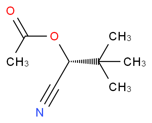 (R)-2-乙酰氧基-3,3-二甲基丁腈_分子结构_CAS_126567-38-2)