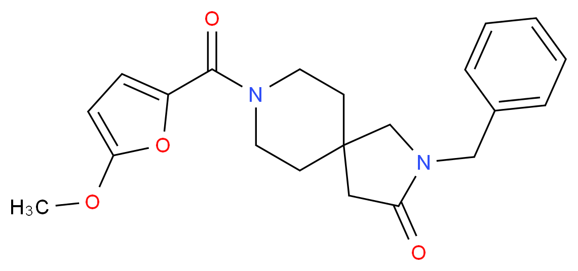 2-benzyl-8-(5-methoxy-2-furoyl)-2,8-diazaspiro[4.5]decan-3-one_分子结构_CAS_)