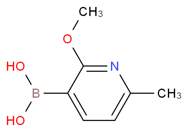 (2-methoxy-6-methylpyridin-3-yl)boronic acid_分子结构_CAS_1000802-75-4