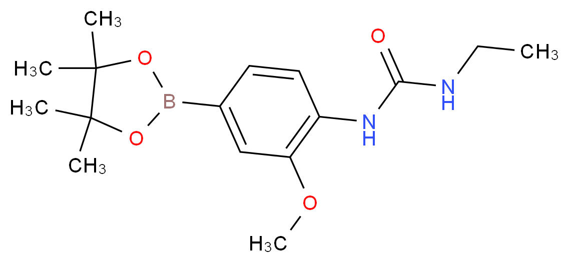 3-ethyl-1-[2-methoxy-4-(tetramethyl-1,3,2-dioxaborolan-2-yl)phenyl]urea_分子结构_CAS_917111-46-7