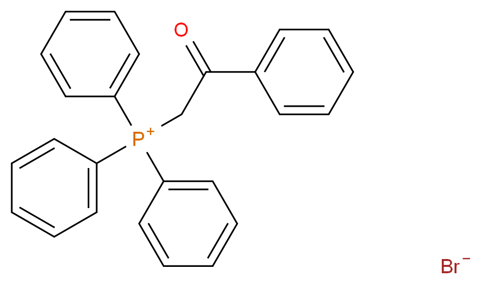 (苯甲酰基甲基)三苯基溴化膦_分子结构_CAS_6048-29-9)