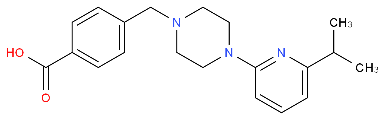4-{[4-(6-isopropylpyridin-2-yl)piperazin-1-yl]methyl}benzoic acid_分子结构_CAS_)