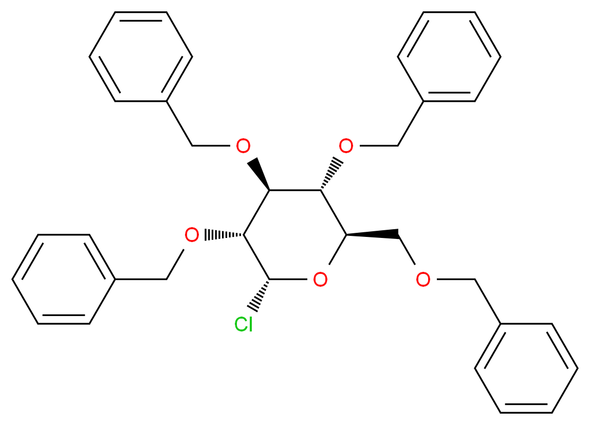 (2R,3R,4S,5R,6R)-3,4,5-tris(benzyloxy)-2-[(benzyloxy)methyl]-6-chlorooxane_分子结构_CAS_25320-59-6