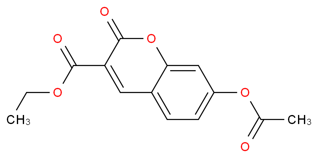 Ethyl 7-acetoxycoumarin-3-carboxylate_分子结构_CAS_13209-77-3)