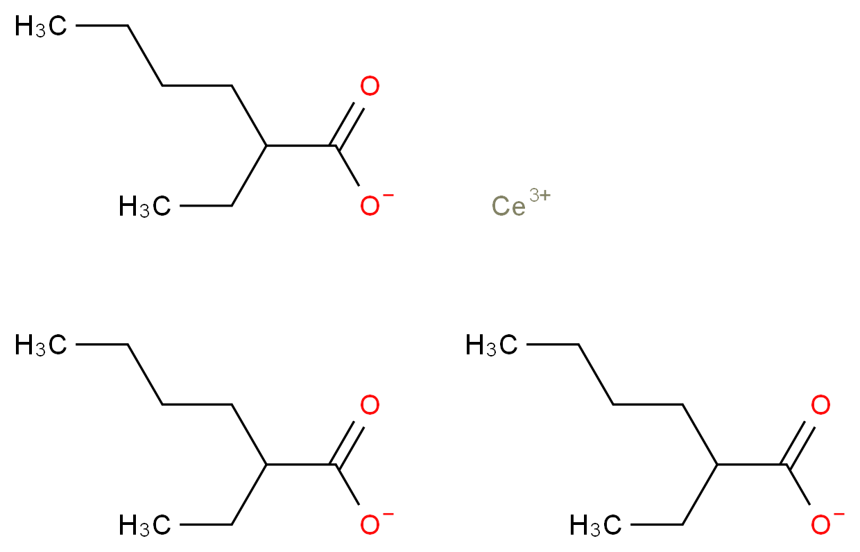 cerium(3+) ion tris(2-ethylhexanoate)_分子结构_CAS_56797-01-4